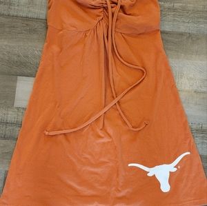 Longhorns Strapless Cotton Dress